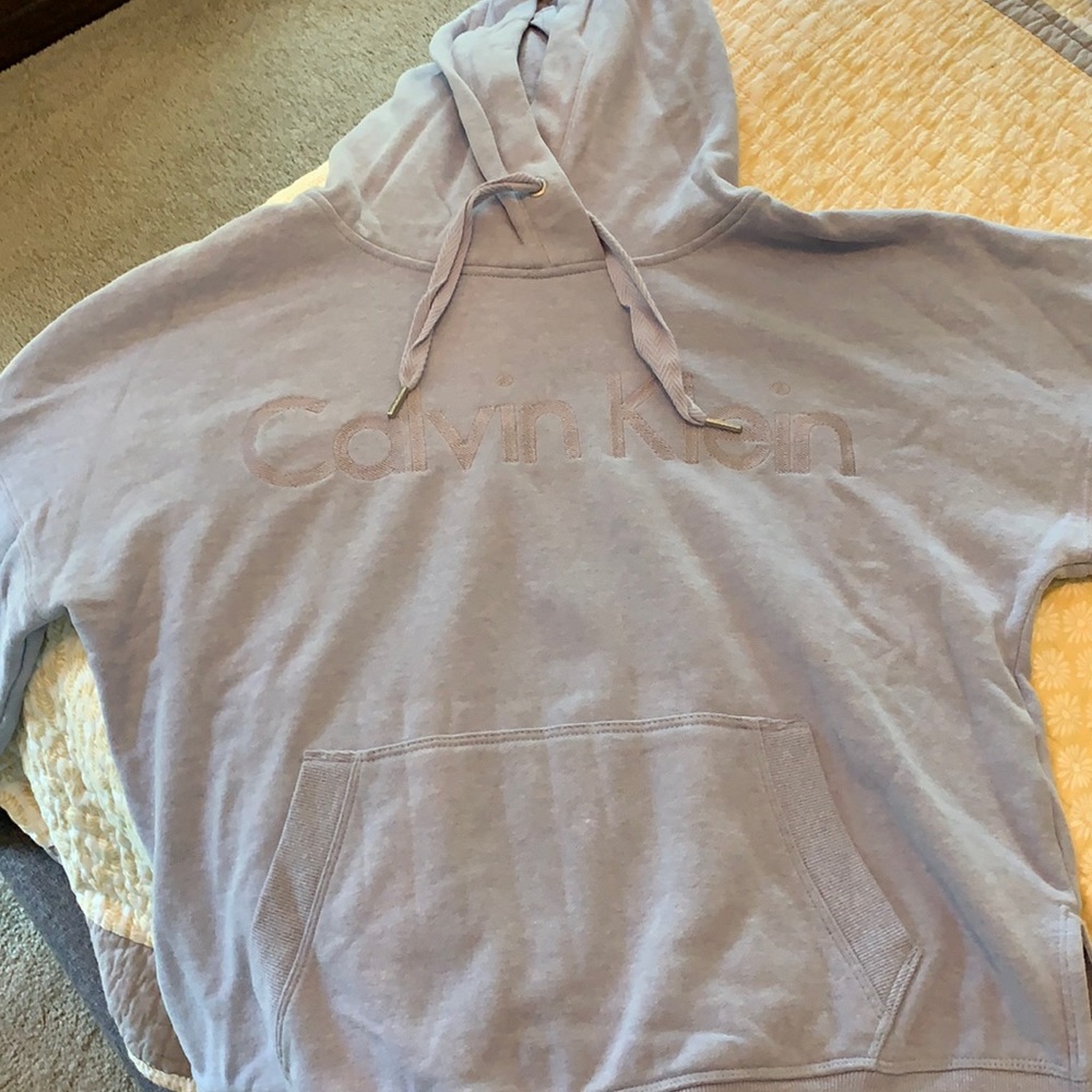 Calvin Klein grey/blue large hoodie